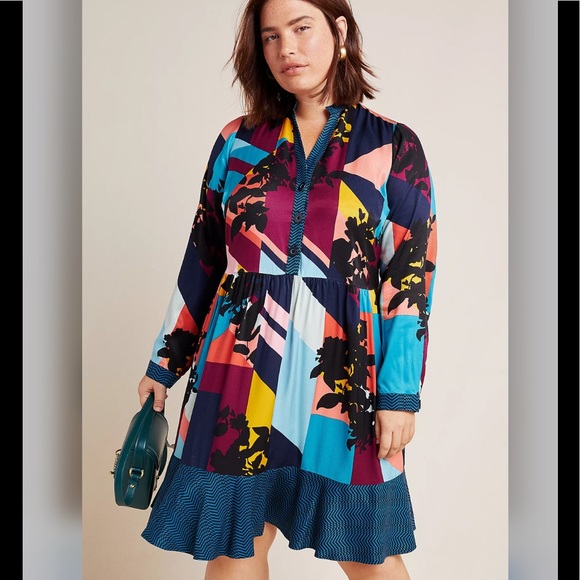 MAEVE ABSTRACT SHIRTDRESS🌺 - Picture 2 of 7